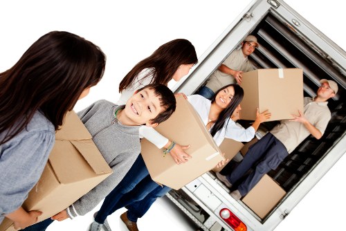 Careful loading of household items from a Shoreditch flat