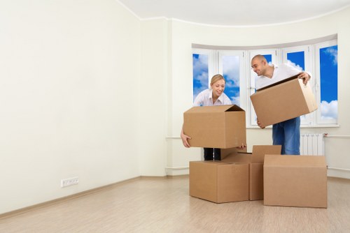 Prepared household furniture ready for safe storage and later delivery