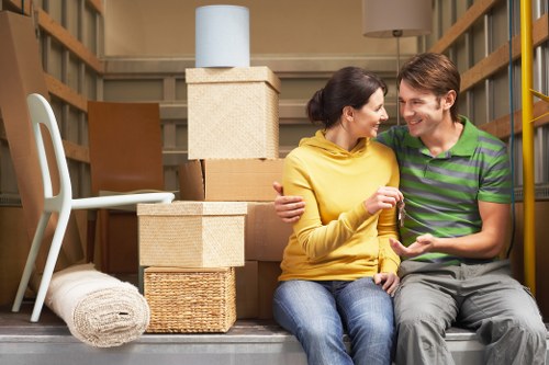 Moving boxes and compact items in Shoreditch streets